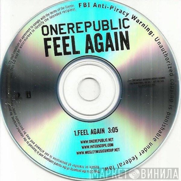 OneRepublic  - Feel Again