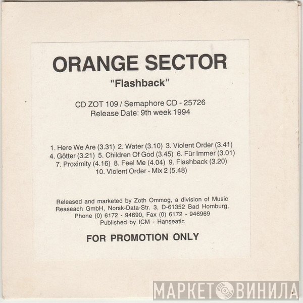 Orange Sector  - Flashback