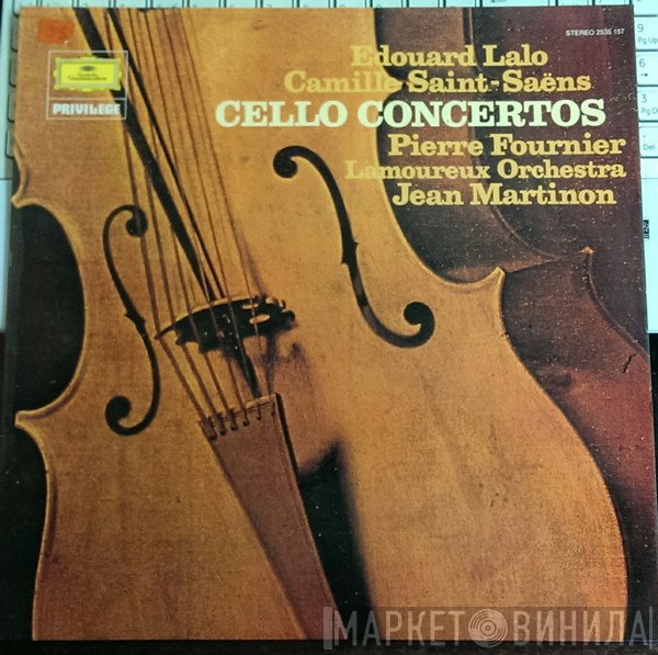 Orchestre Des Concerts Lamoureux, Camille Saint-Saëns, Jean Martinon, Pierre Fournier, Max Bruch, Édouard Lalo - Concerto For Violoncello And Orchestra In D Minor / Concerto For Violoncello And Orchestra No. 1 In C Minor, Op. 33 / Kol Nidrel, Op. 47