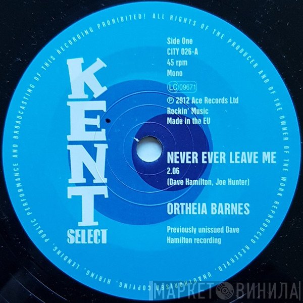 Ortheia Barnes, Dave Hamilton Orchestra - Never Ever Leave Me / What Should I Do