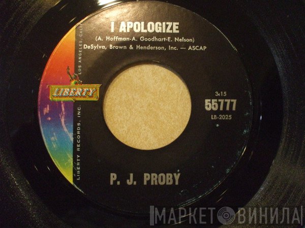 P.J. Proby  - I Apologize / Rocking Pneumonia