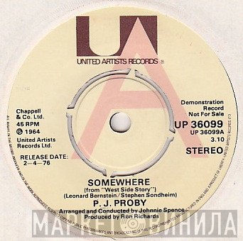P.J. Proby - Somewhere