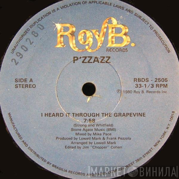 P'zzazz - I Heard It Through The Grapevine / You Taught Me To Dance