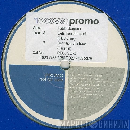 Pablo Gargano - Definition Of A Track