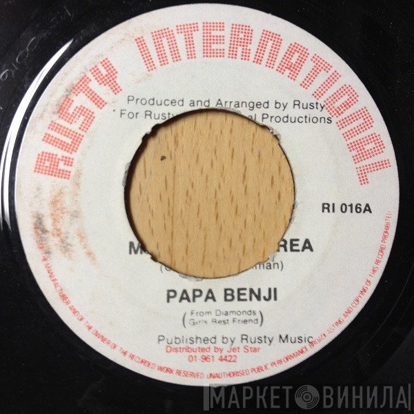 Papa Benji / Bobby Ellis  - Me Know Me Area