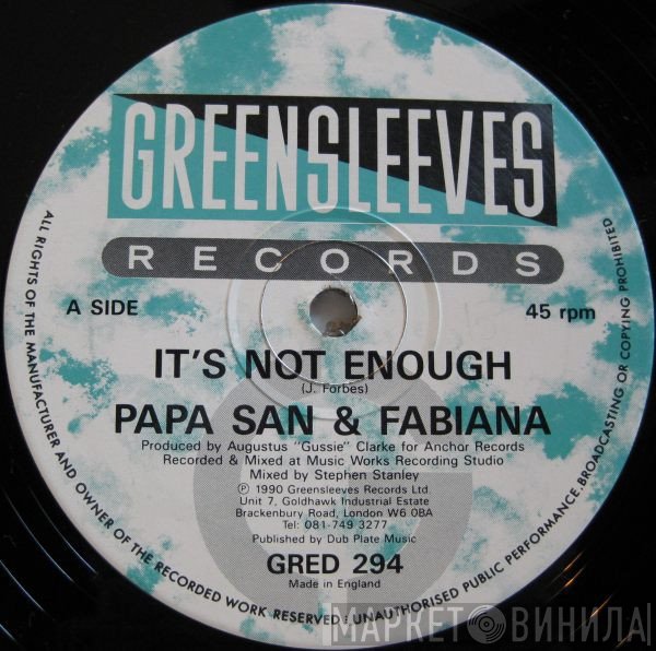Papa San, Fabiana - It's Not Enough
