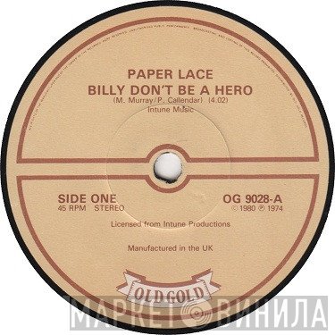 Paper Lace - Billy Don't Be A Hero