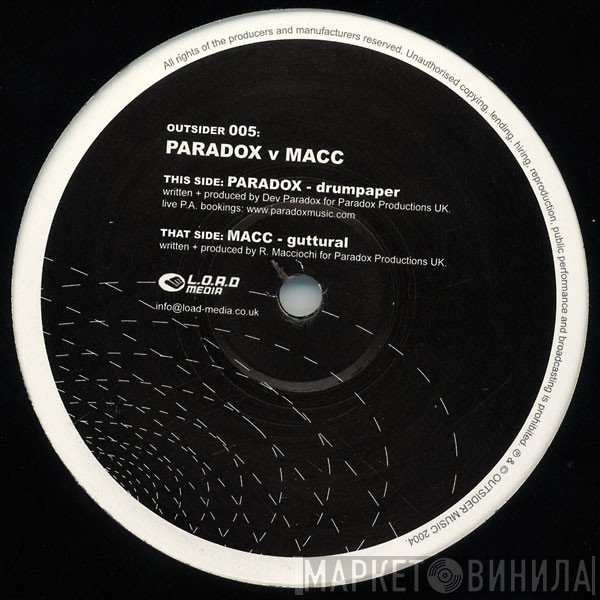 Paradox, Macc - Drumpaper / Guttural