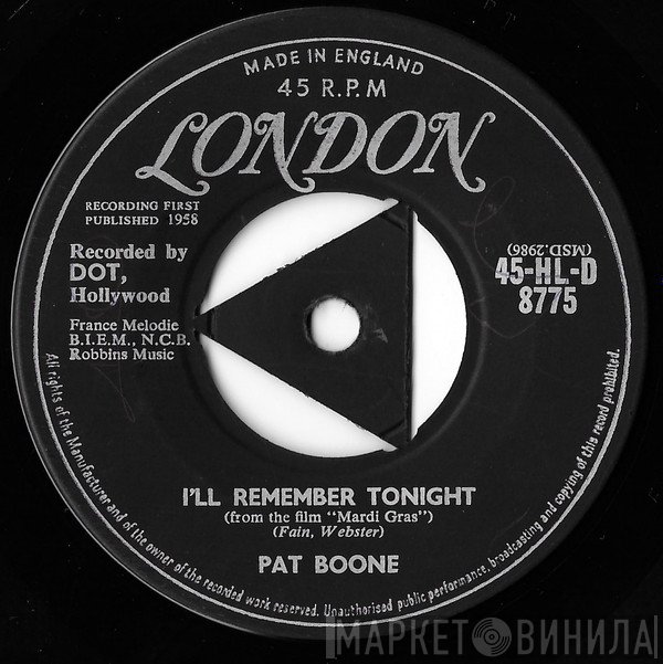 Pat Boone - I'll Remember Tonight