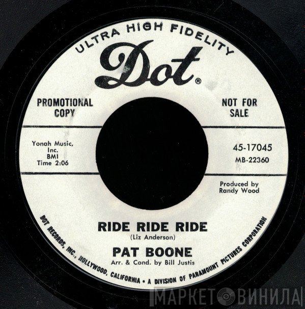 Pat Boone  - Ride Ride Ride