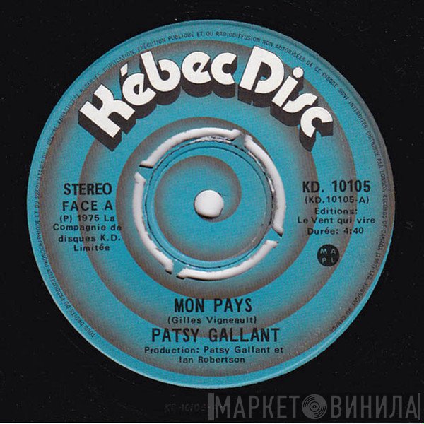 Patsy Gallant  - Mon Pays