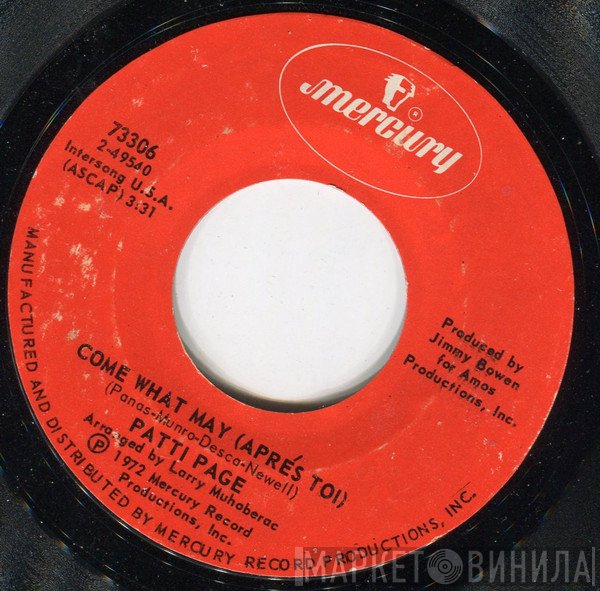 Patti Page  - Come What May