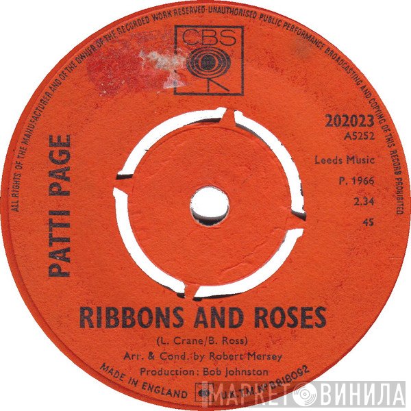 Patti Page  - Ribbons And Roses