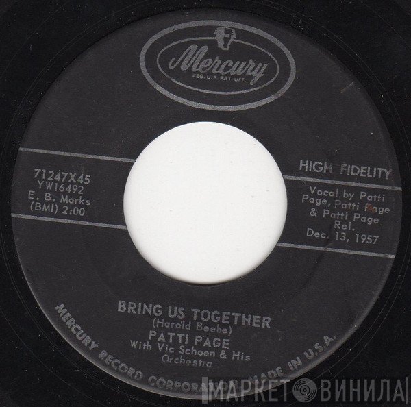 Patti Page With Vic Schoen And His Orchestra  - Bring Us Together
