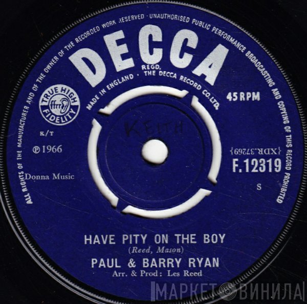 Paul &amp; Barry Ryan - Have Pity On The Boy