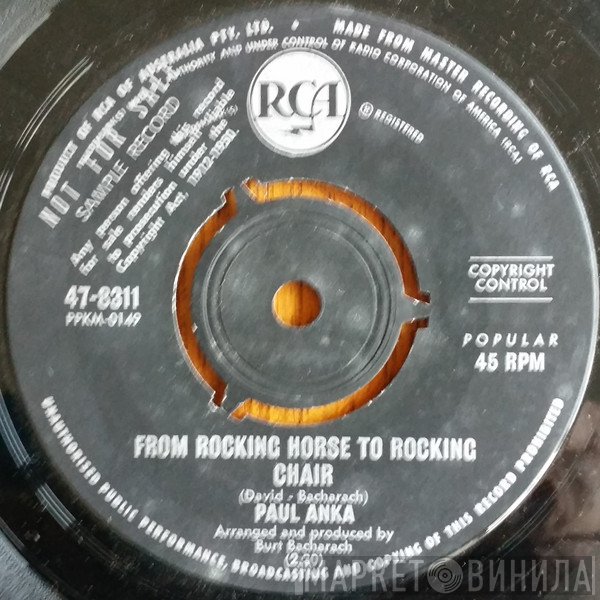 Paul Anka  - From Rocking Horse To Rocking Chair