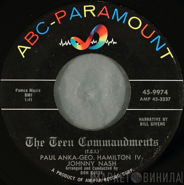 Paul Anka - George Hamilton IV - Johnny Nash  - The Teen Commandments