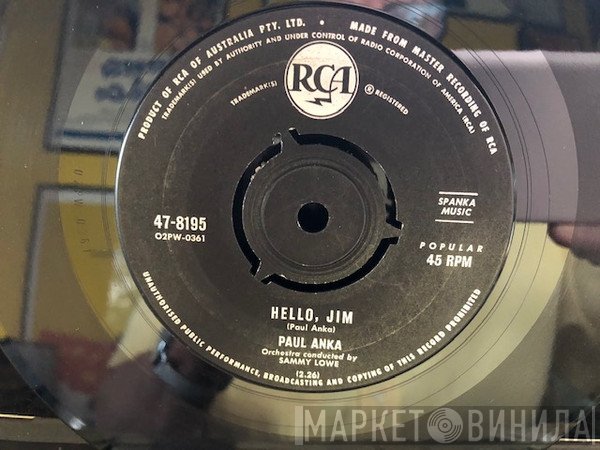 Paul Anka  - Hello Jim