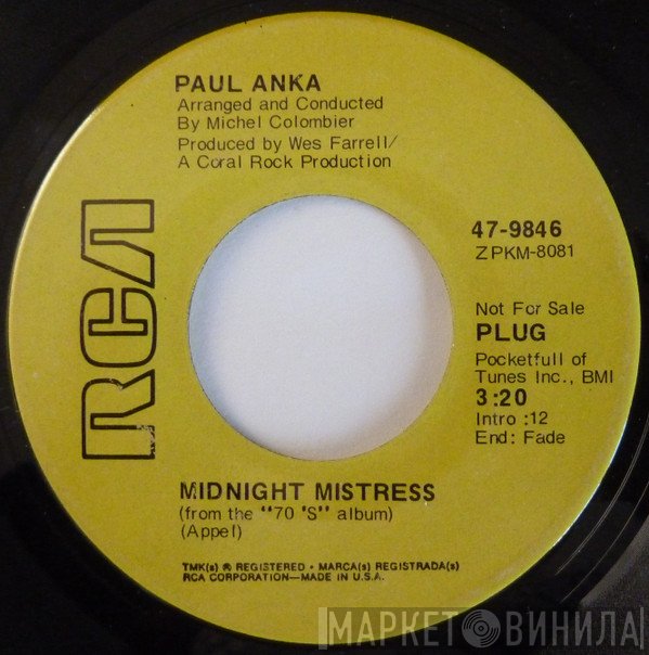 Paul Anka  - Midnight Mistress