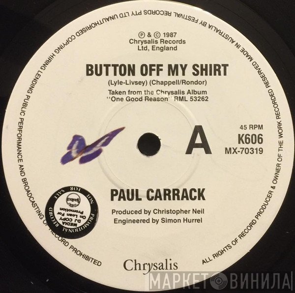 Paul Carrack  - Button Off My Shirt