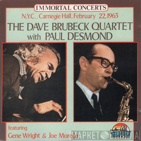 Paul Desmond, The Dave Brubeck Quartet - N.Y.C., Carnegie Hall, February 22, 1963
