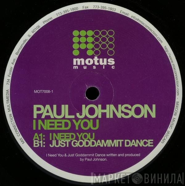 Paul Johnson  - I Need You