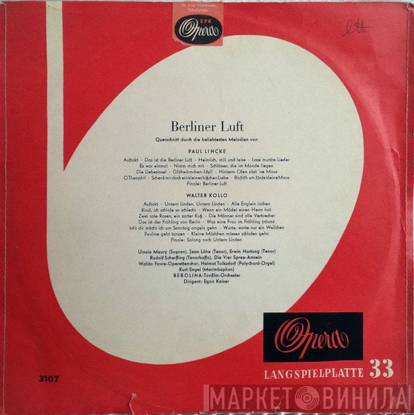 Paul Lincke - Walter Kollo  - Berliner Luft