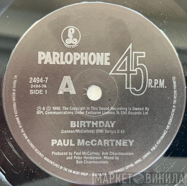 Paul McCartney  - Birthday