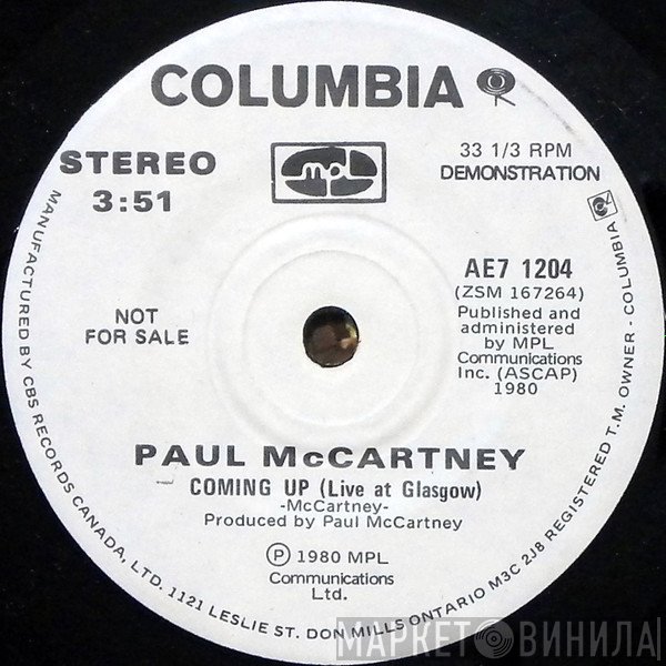 Paul McCartney - Coming Up (Live At Glasgow)
