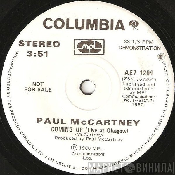 Paul McCartney - Coming Up (Live At Glasgow)