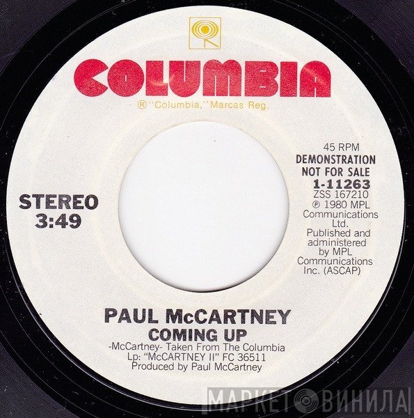 Paul McCartney  - Coming Up