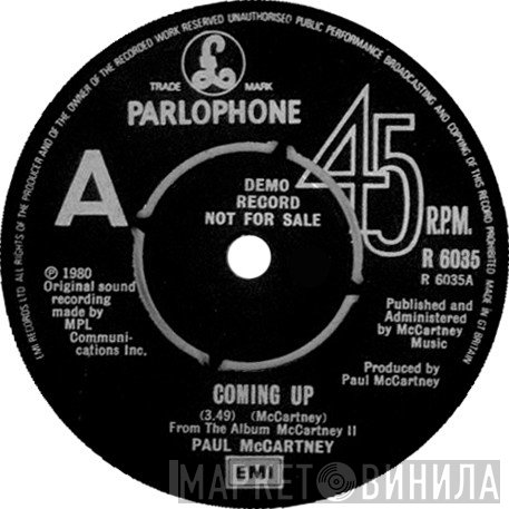 Paul McCartney  - Coming Up