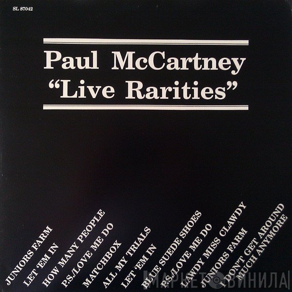 Paul McCartney  - Live Rarities