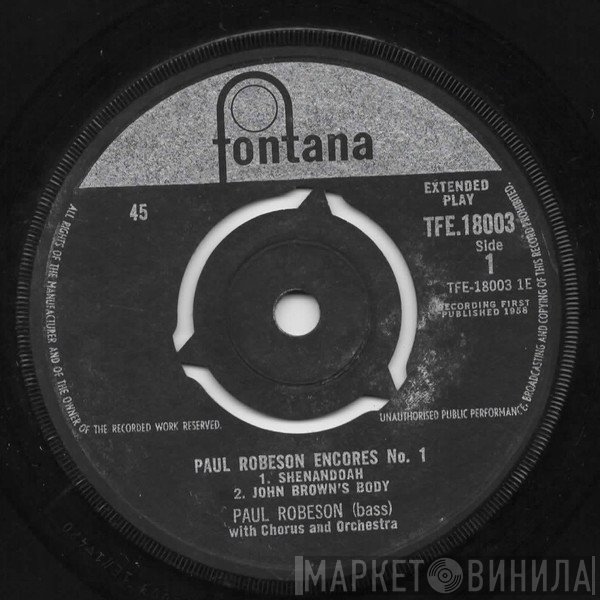 Paul Robeson - Paul Robeson Encores No. 1