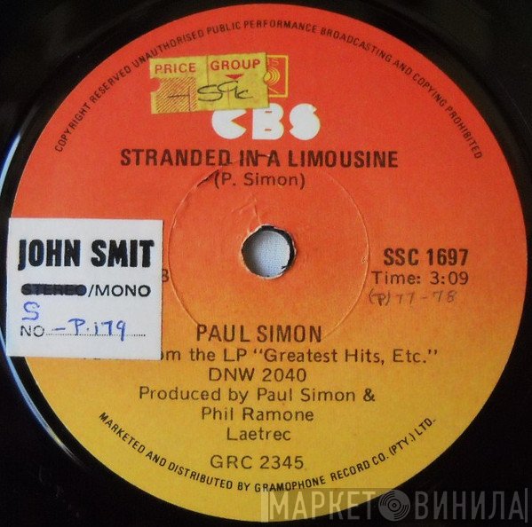 Paul Simon  - Stranded In A Limousine