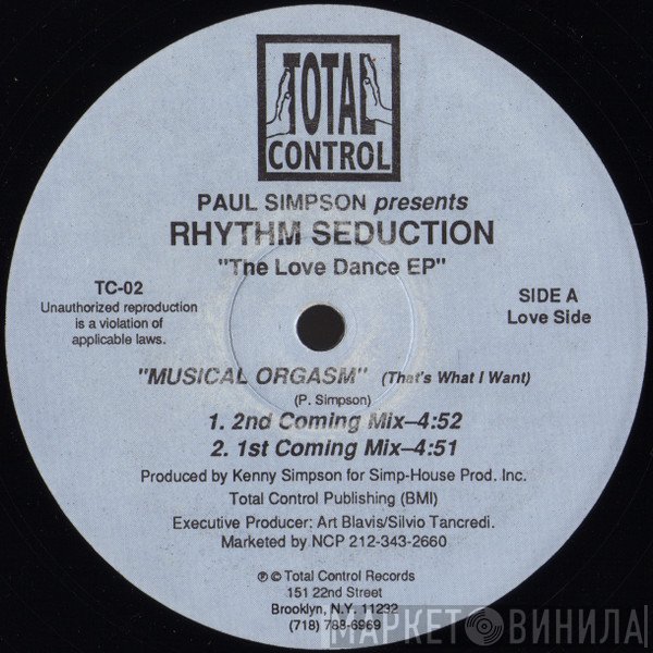 Paul Simpson, Rhythm Seduction - The Love Dance EP