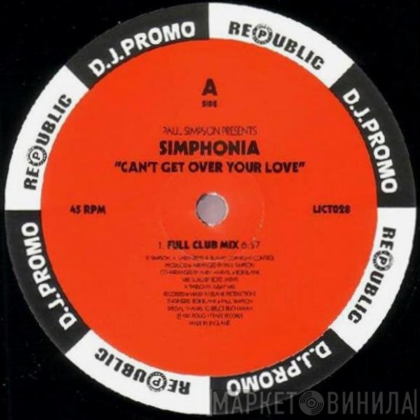 Paul Simpson, Simphonia - Can't Get Over Your Love