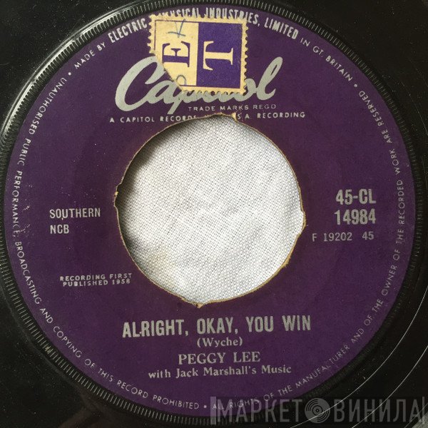 Peggy Lee - Alright, Okay, You Win
