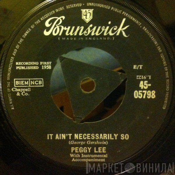 Peggy Lee - It Ain't Necessarily So / Swing Low Sweet Chariot