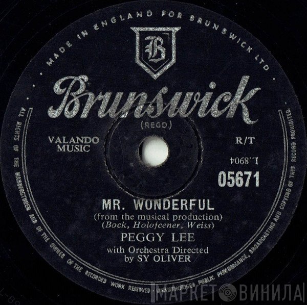 Peggy Lee - Mr. Wonderful / The Gypsy With Fire In His Shoes