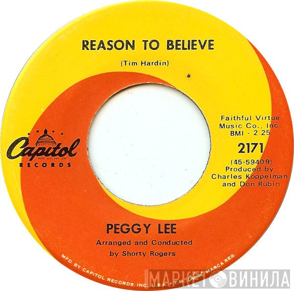 Peggy Lee  - Reason To Believe