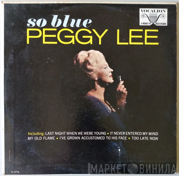 Peggy Lee  - So Blue