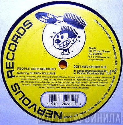 People Underground, Sharon Williams - Don't Need Anybody Else