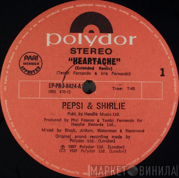 Pepsi & Shirlie  - Heartache