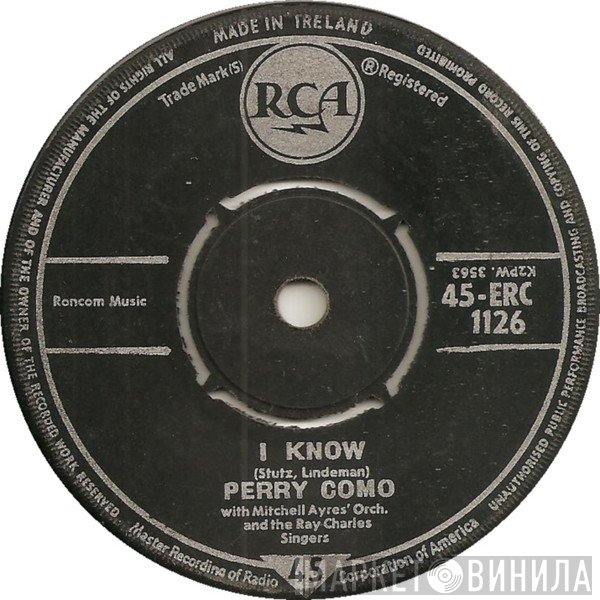 Perry Como  - I Know