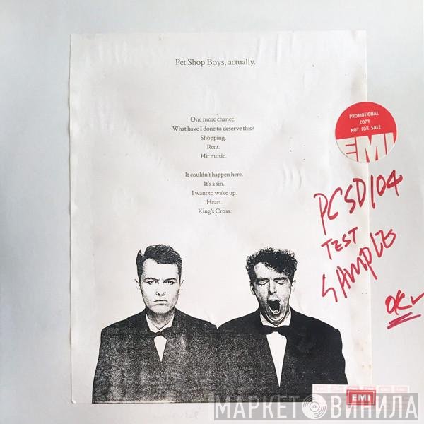 Pet Shop Boys  - Actually