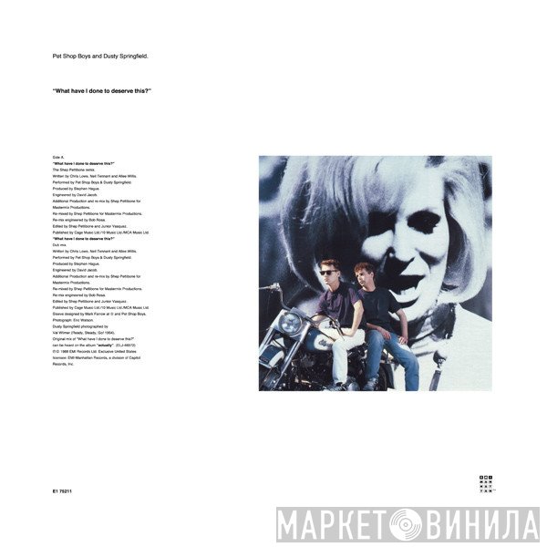 Pet Shop Boys And Dusty Springfield / Pet Shop Boys  - What Have I Done To Deserve This? / Rent