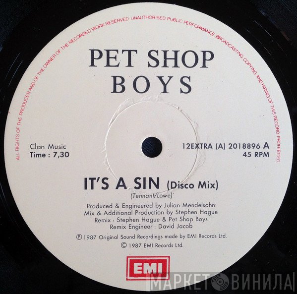 Pet Shop Boys - It's A Sin (Disco Mix)