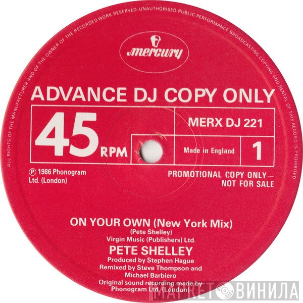 Pete Shelley - On Your Own