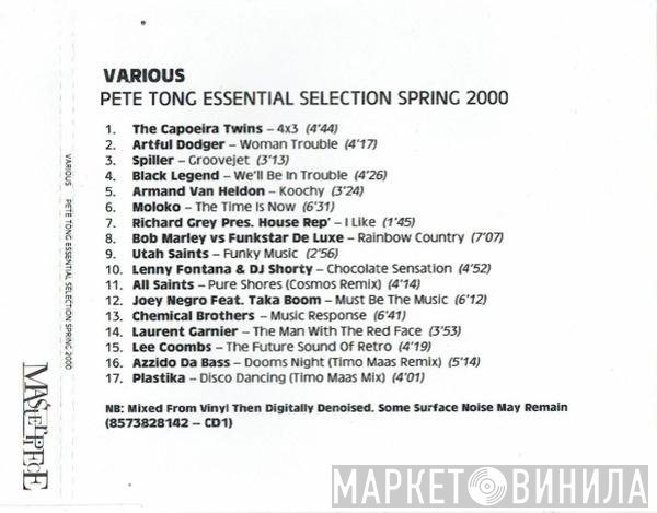Pete Tong  - Essential Selection Spring 2000